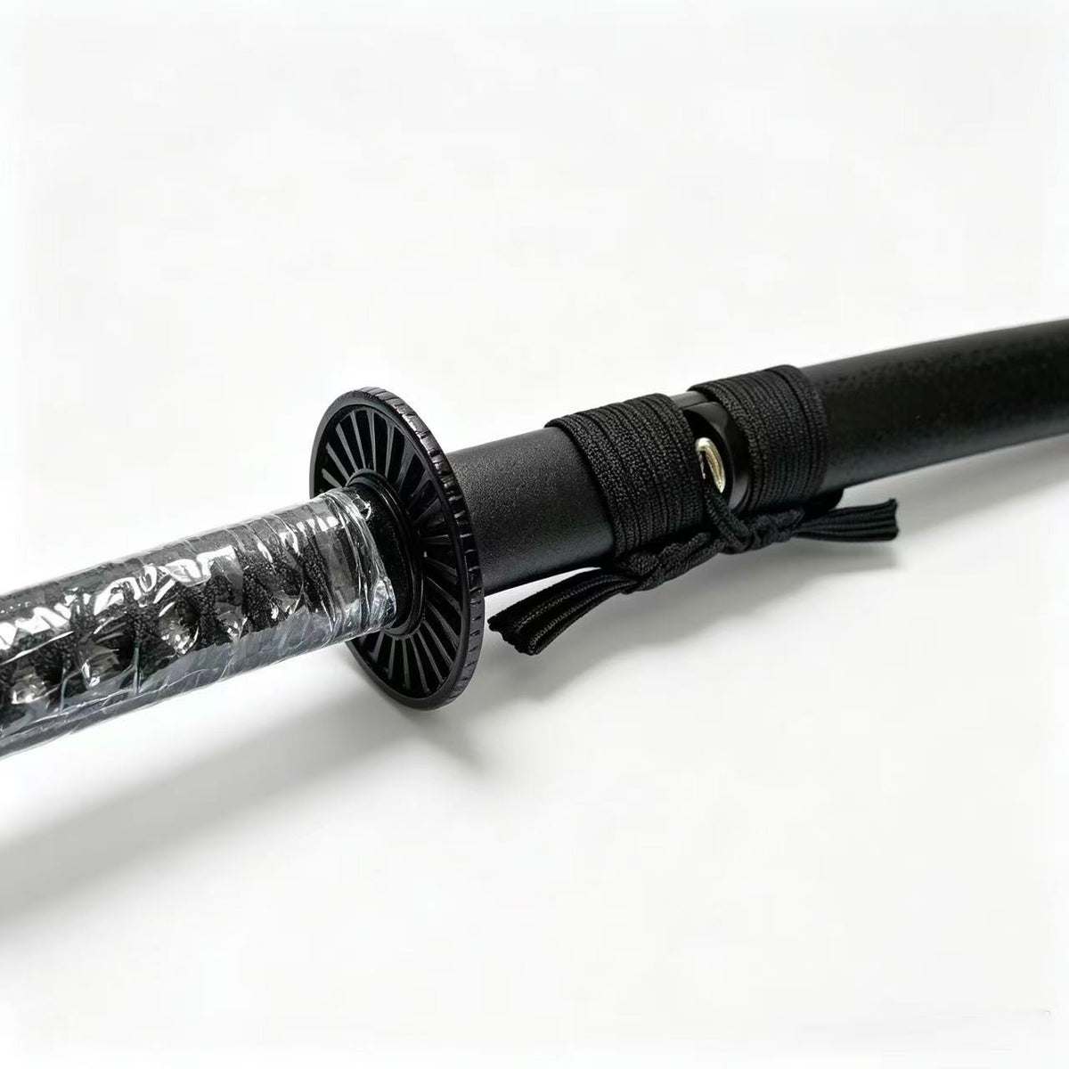Black Japanese Style Decorative Katana Sword with Scabbard Display Collectible