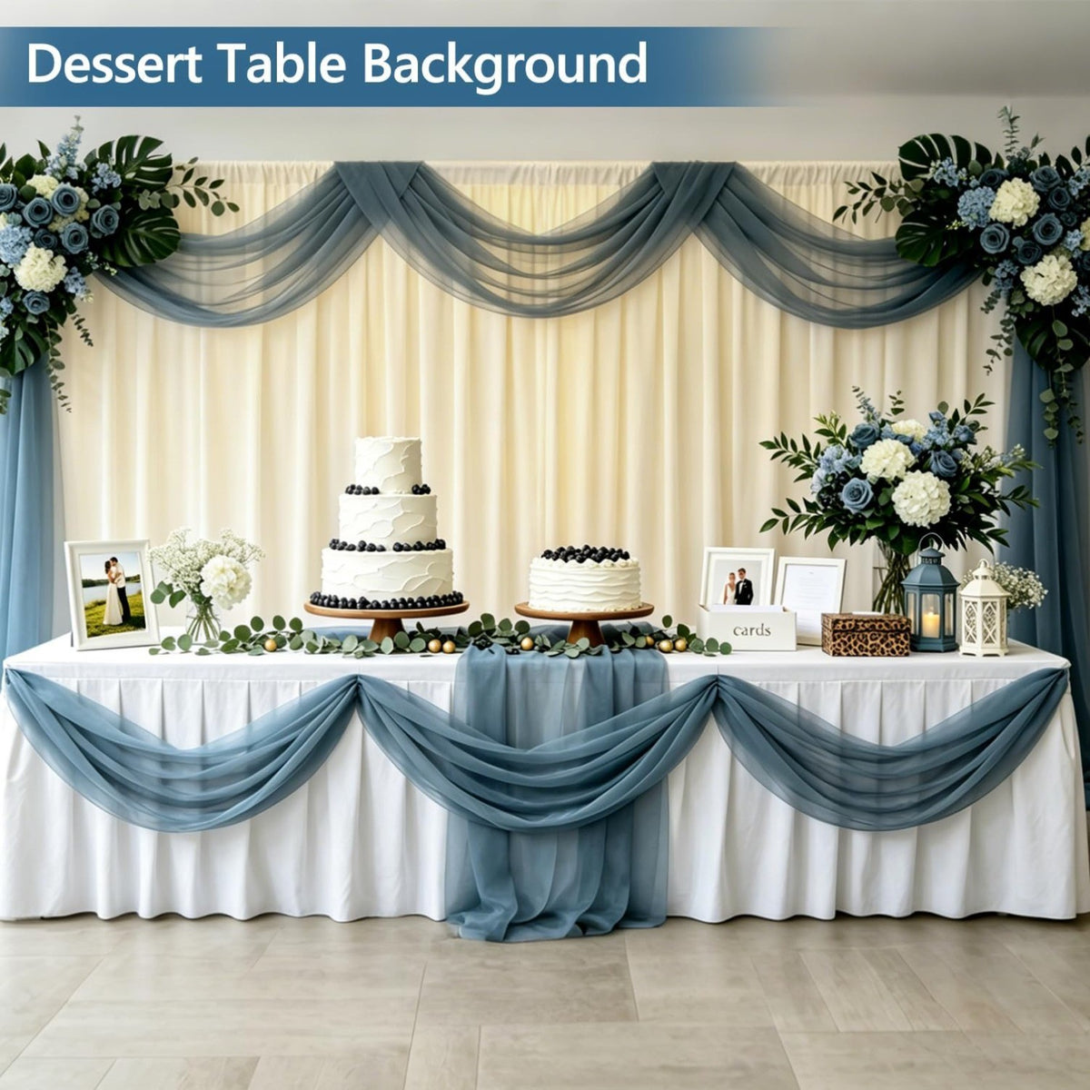 2-Pack 10x10ft Wrinkle-Free Ivory Backdrop Curtain Drapes, for Easy hanging