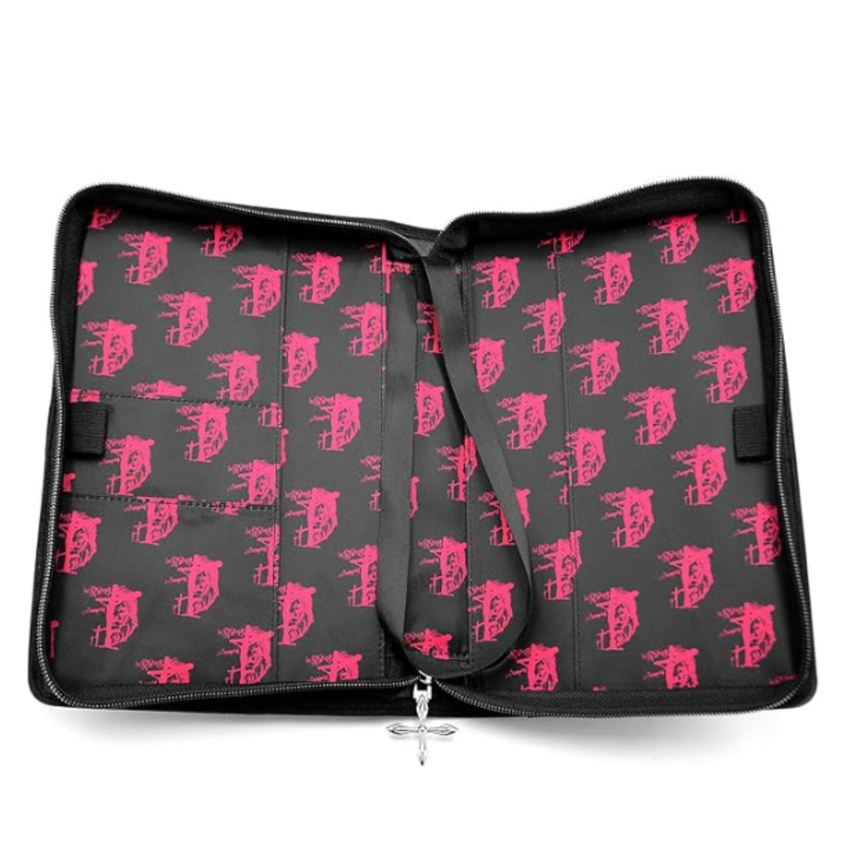 Bible Cover Bag for Man & Women Leather Bible Case with Handle Pockets Zipper