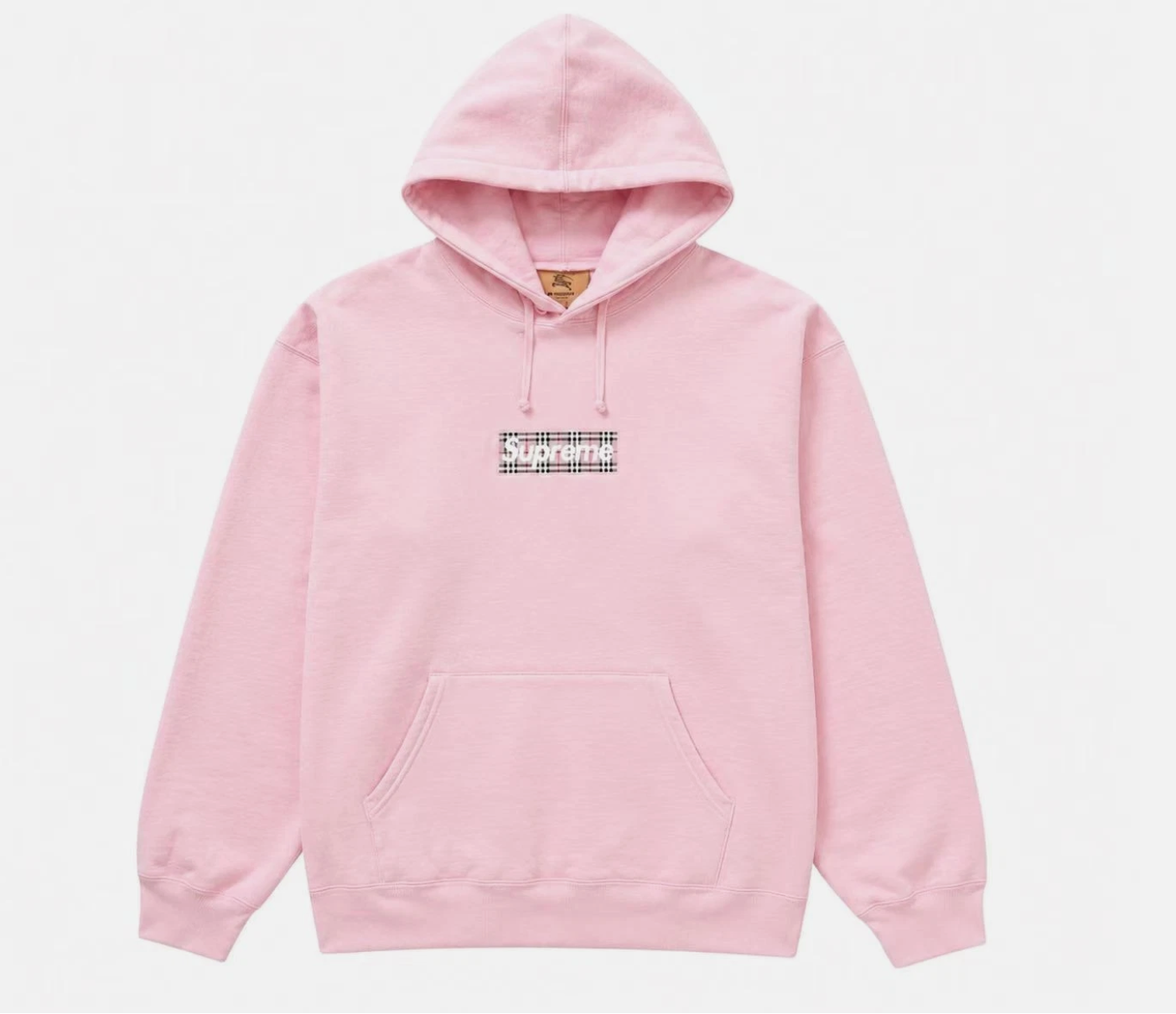 Supreme x Burberry Box Logo Hooded Sweatshirt 'Light Pink'
