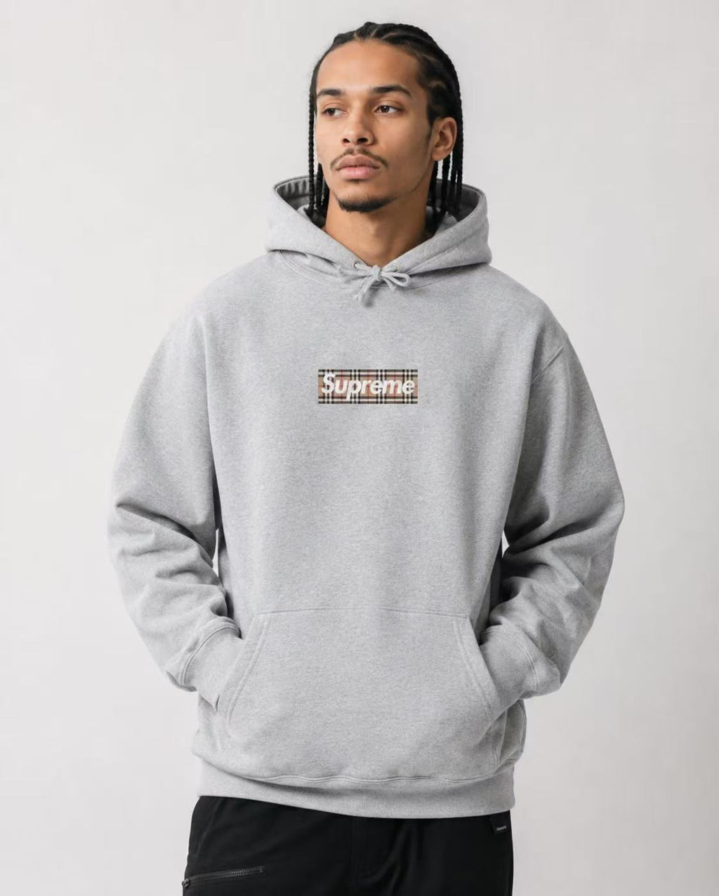 Supreme Box Logo Hooded Sweatshirt – Heather Grey XL