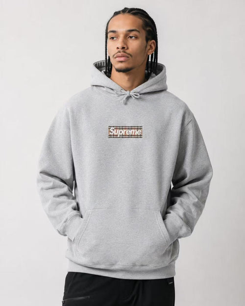 Supreme Box Logo Hooded Sweatshirt – Heather Grey XL