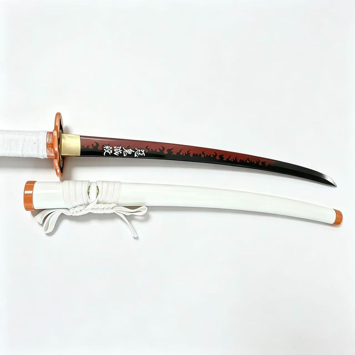 Fantasy Samurai Sword Katana 41in Metal Dull Edge Decorative Cosplay White