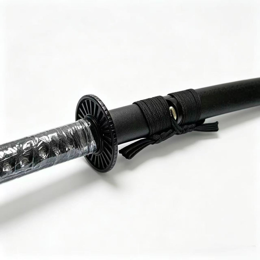 Black Japanese Style Decorative Katana Sword with Scabbard Display Collectible