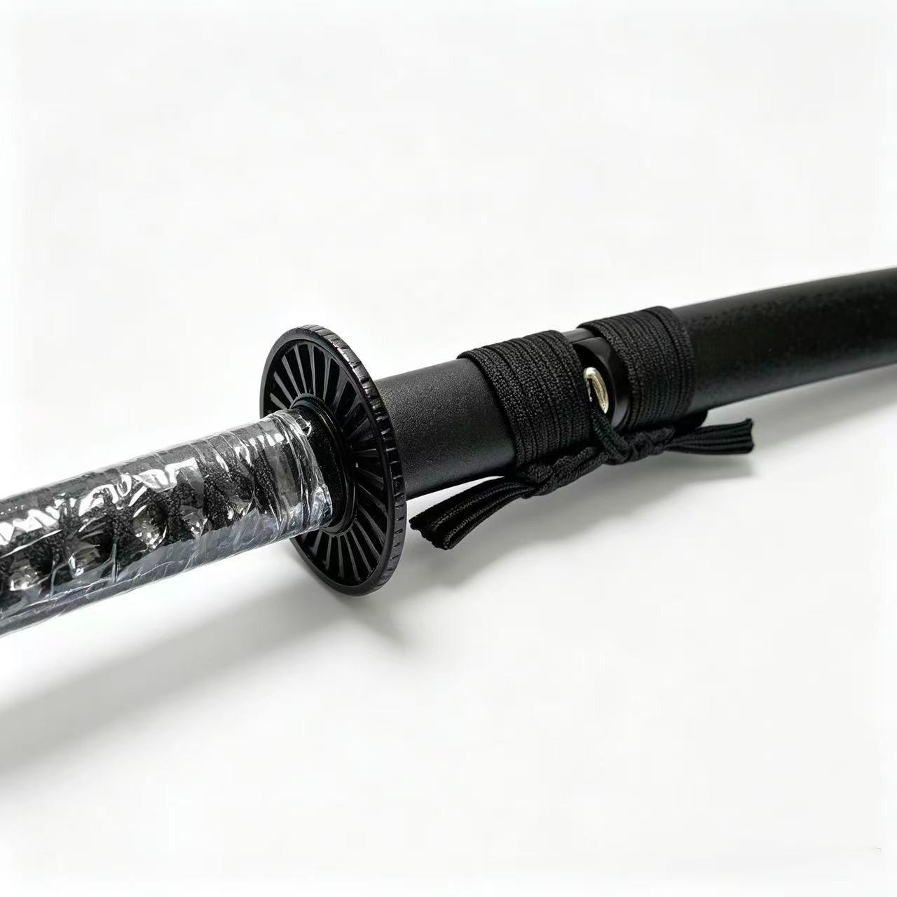 Black Japanese Style Decorative Katana Sword with Scabbard Display Collectible