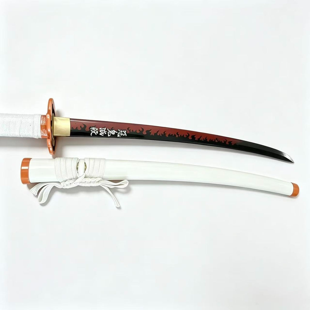 Fantasy Samurai Sword Katana 41in Metal Dull Edge Decorative Cosplay White