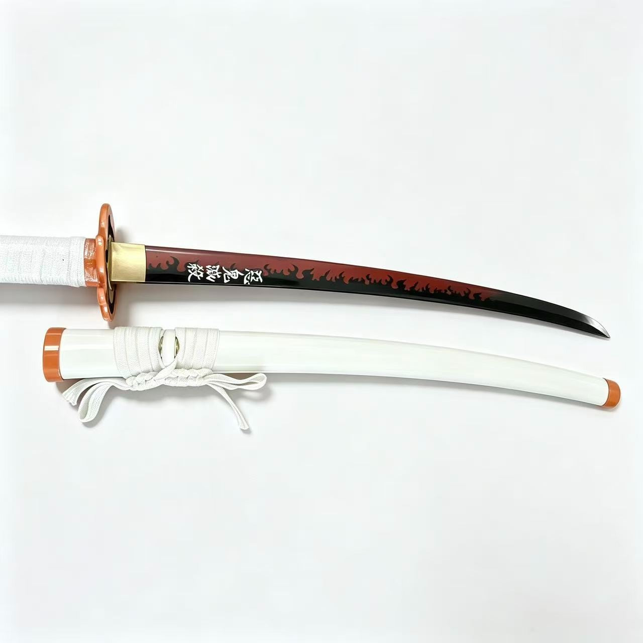Fantasy Samurai Sword Katana 41in Metal Dull Edge Decorative Cosplay White