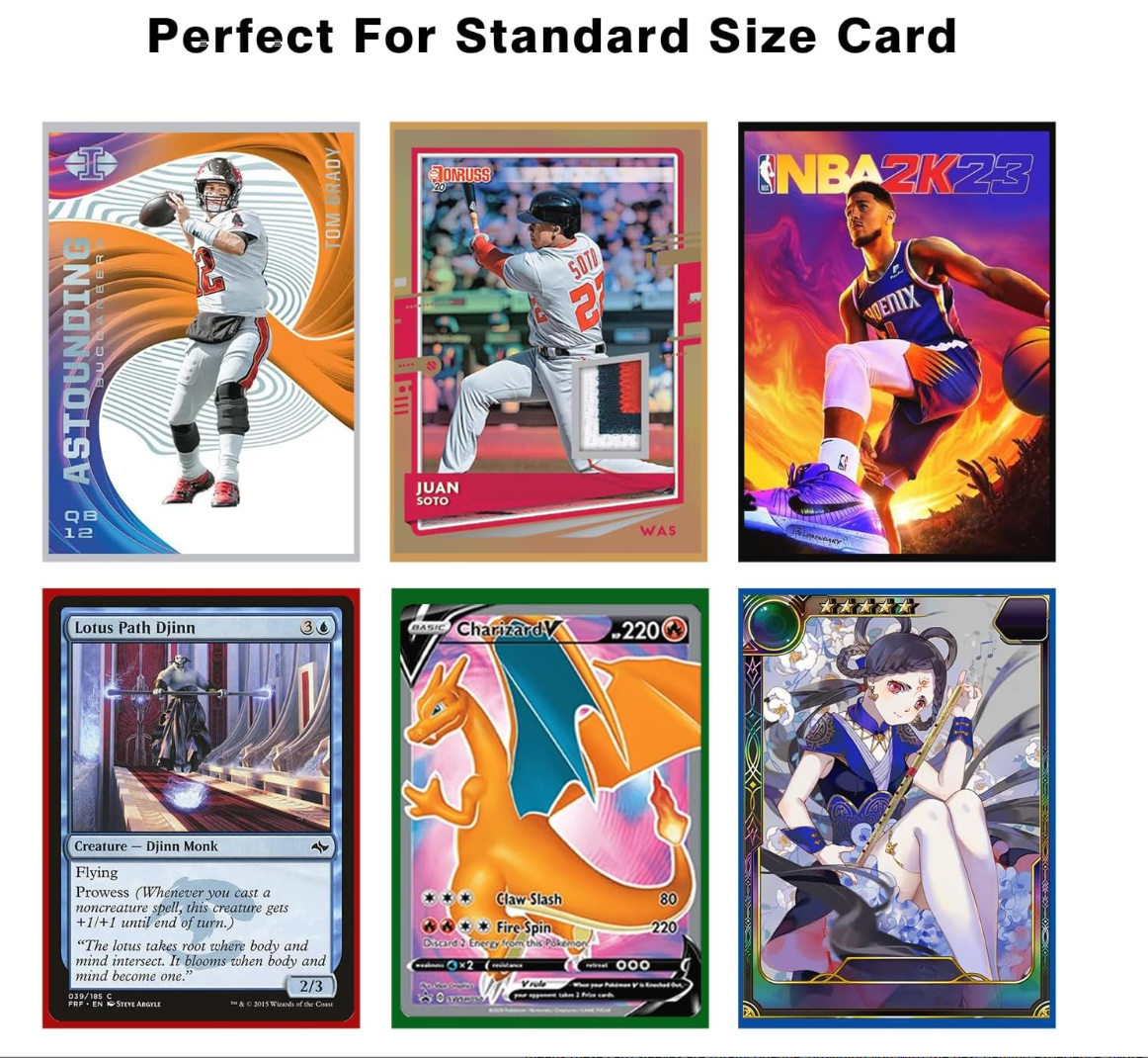 100 PCS Trading Card Sleeves Standard Size Card Protectors