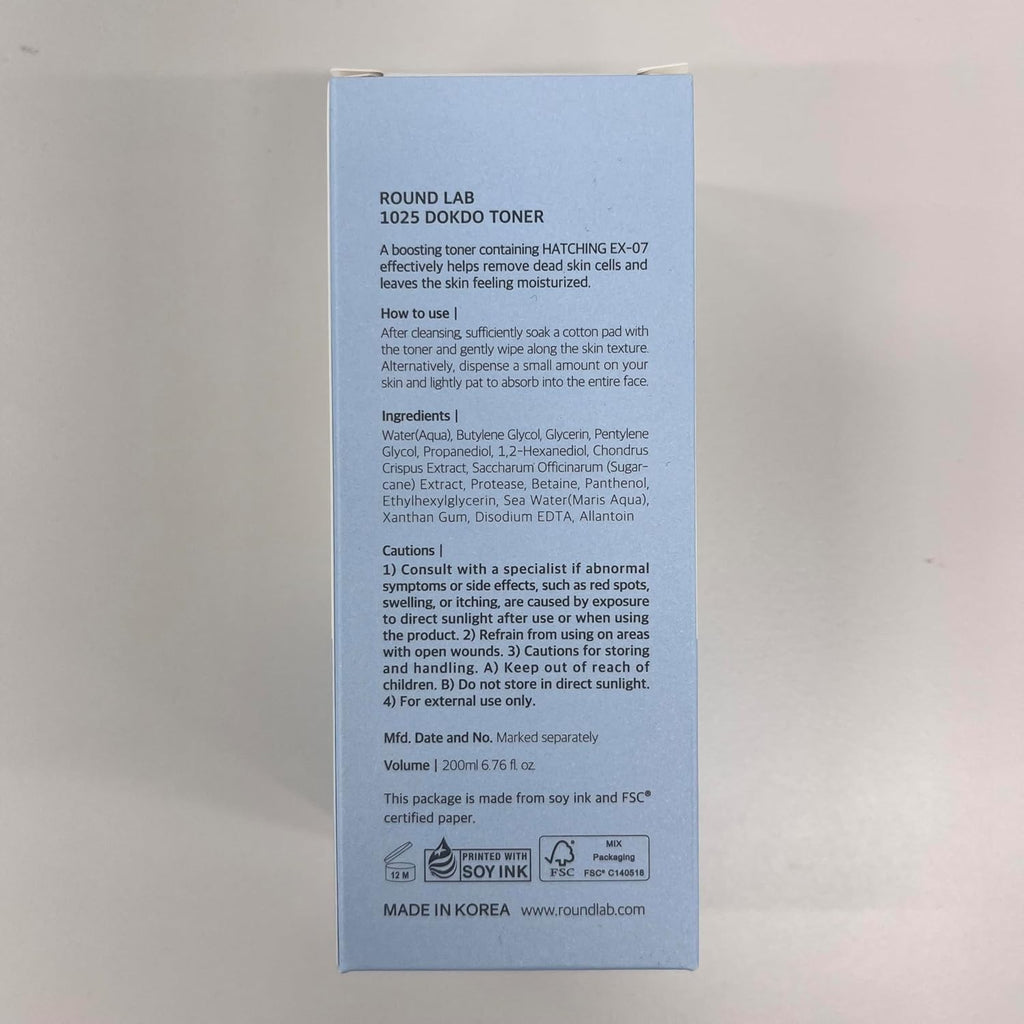 ROUND LAB 1025 Dokdo Toner 100ml / 3.38 fl oz Korean Skin Care