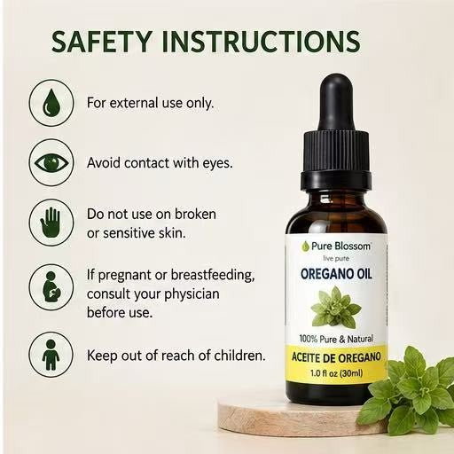 Pure Blossom Oregano Essential Oil 1 oz 30ml 2 Bottles Hair Scalp Care