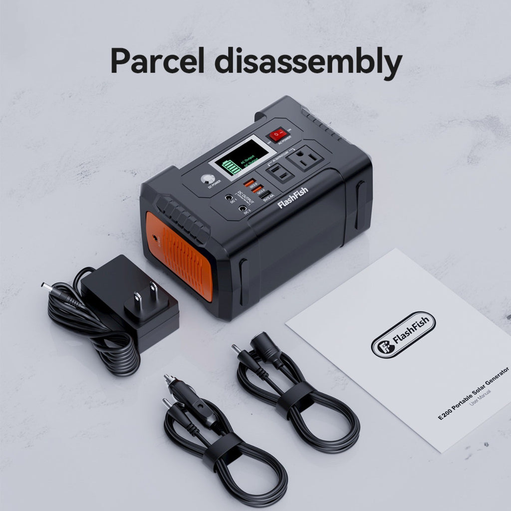 E200 Portable Power Station Solar Li-ion 200W 151Wh AC110V US Stock