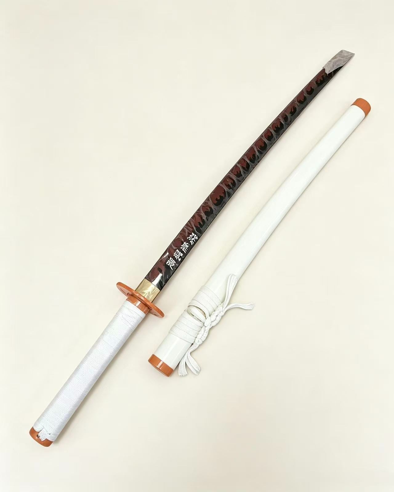 Fantasy Samurai Sword Katana 41in Metal Dull Edge Decorative Cosplay White