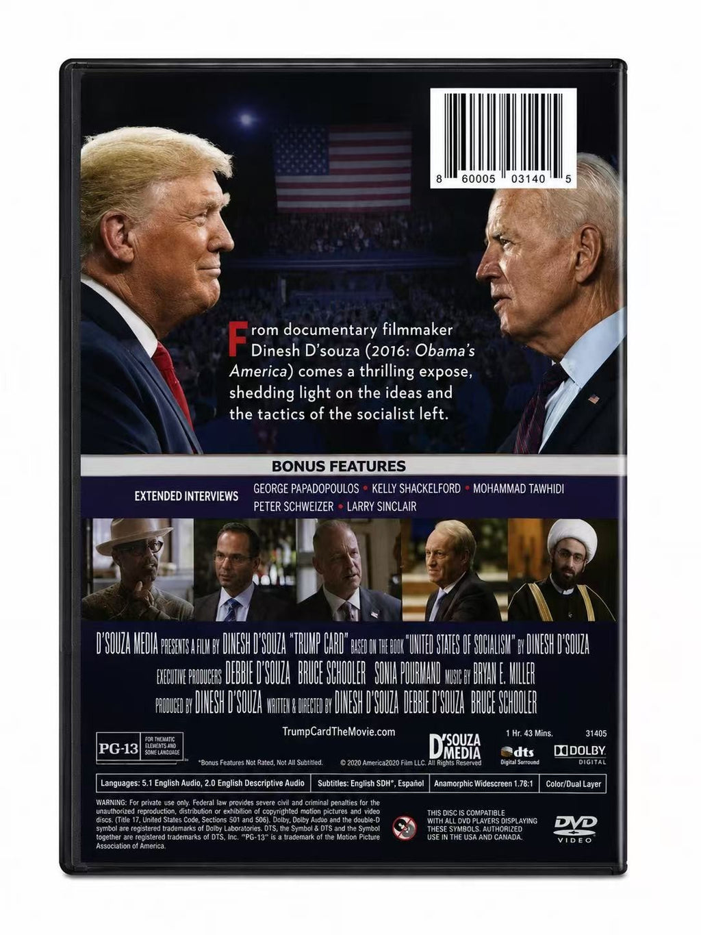Trump Card DVD 2020 Dinesh D'Souza Political Documentary