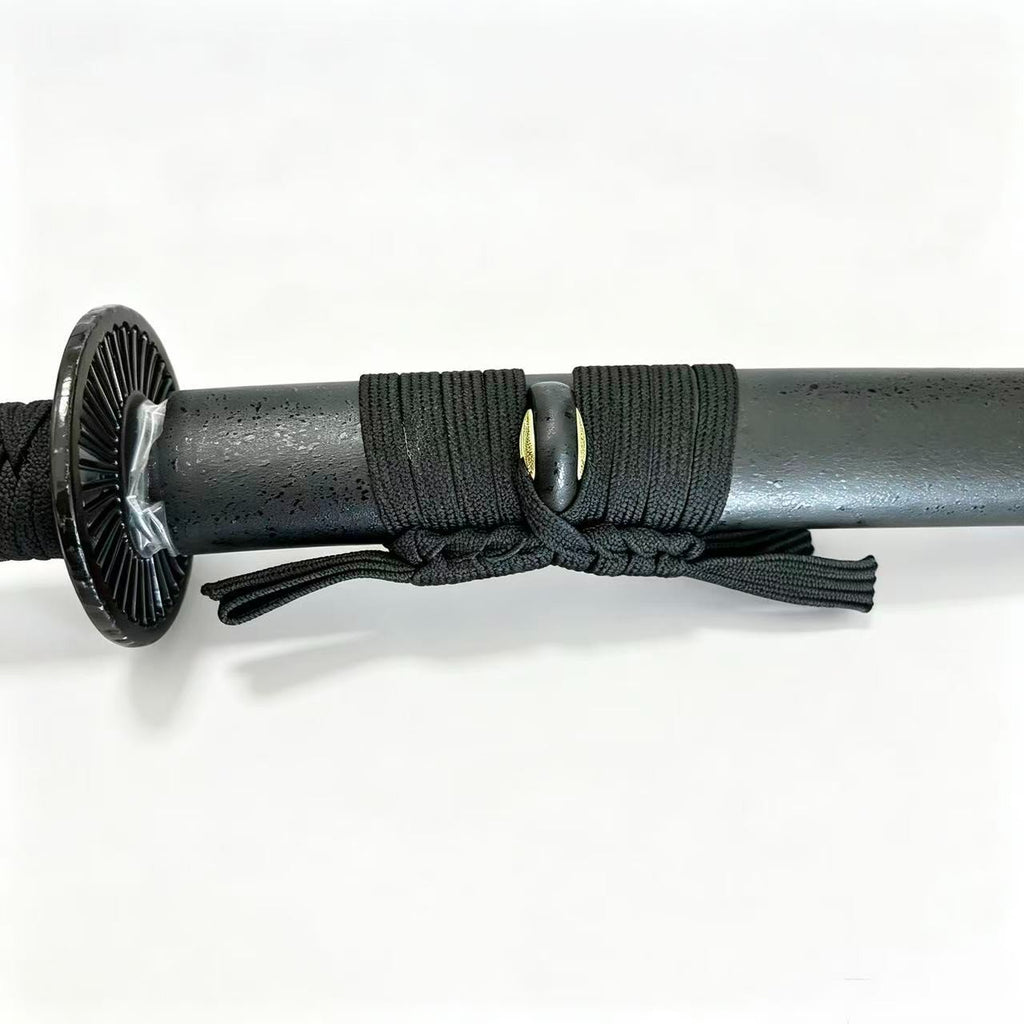 Black Japanese Style Decorative Katana Sword with Scabbard Display Collectible