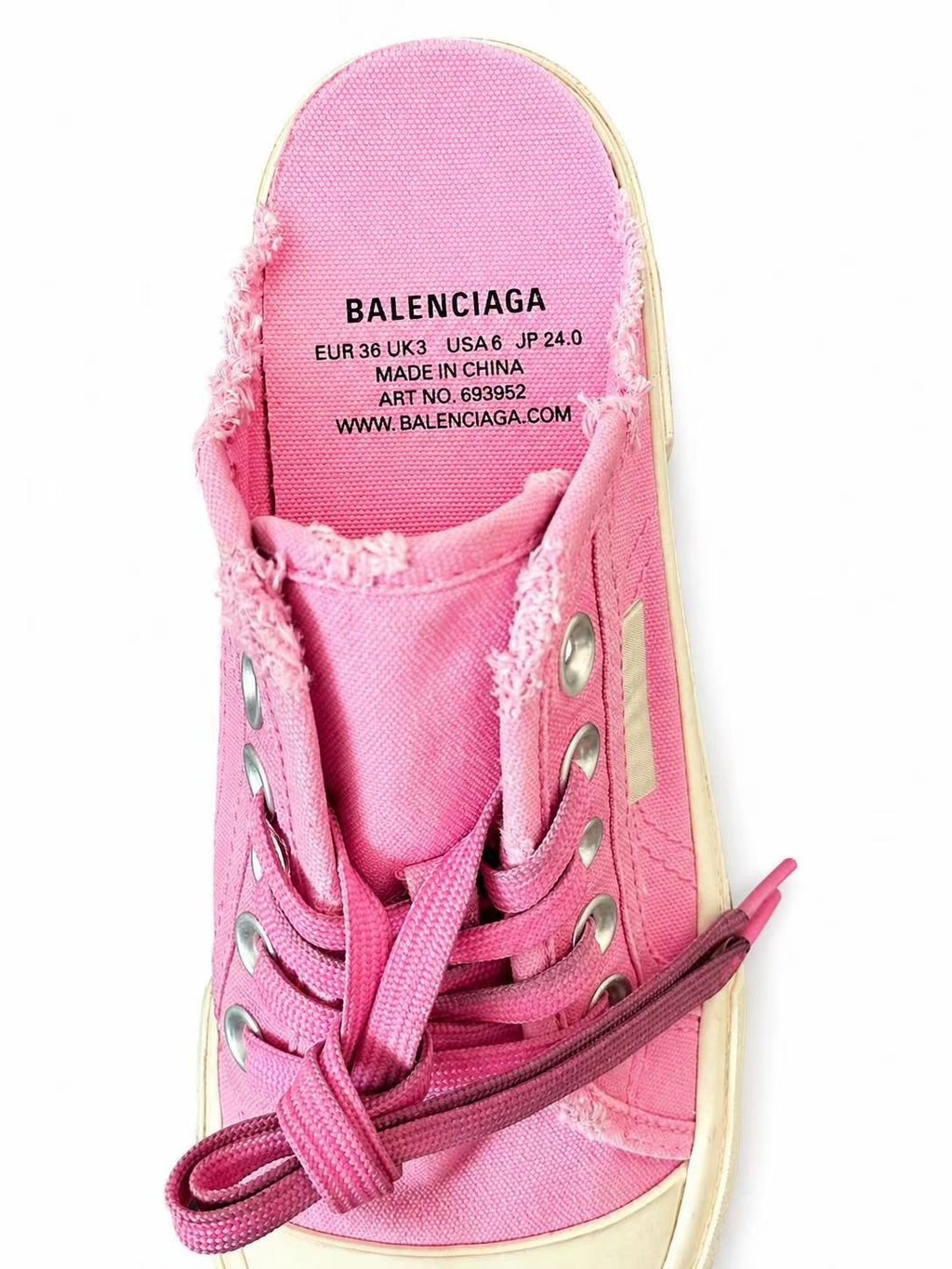 Pink Canvas Lace-Up Sneakers