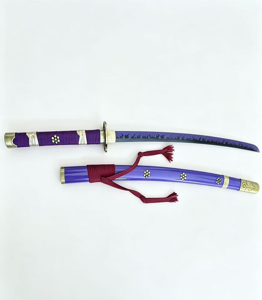 42" Purple Japanese Style Decorative Sword with Scabbard Anime-Inspired Display