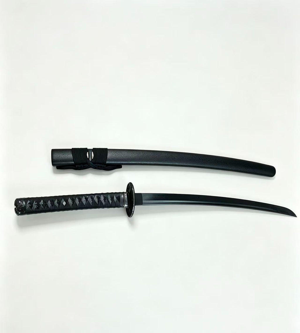 Black Japanese Style Decorative Katana Sword with Scabbard Display Collectible