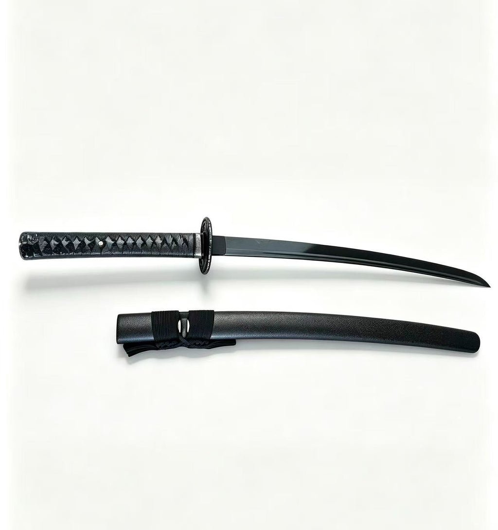 Black Japanese Style Decorative Katana Sword with Scabbard Display Collectible