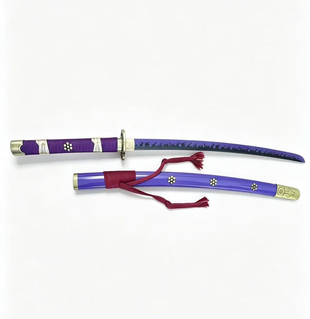42" Purple Japanese Style Decorative Sword with Scabbard Anime-Inspired Display