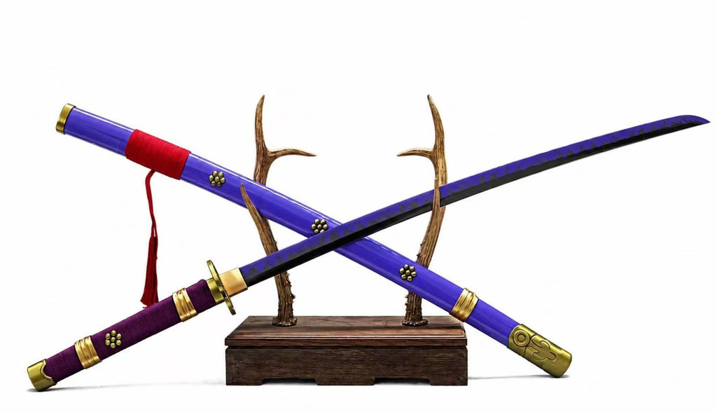 42" Purple Japanese Style Decorative Sword with Scabbard Anime-Inspired Display