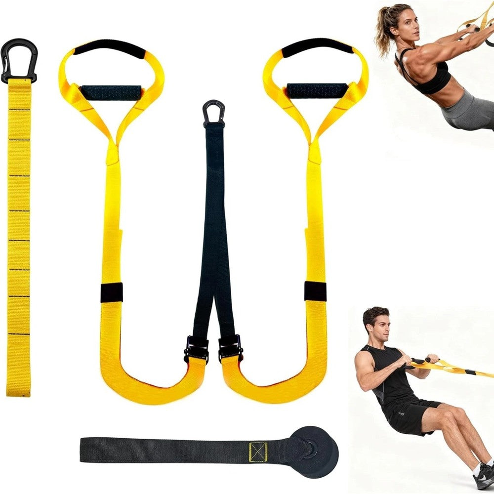 Home Resistance Training Kit Full Body Workout Straps W/ Handles Heavy Duty