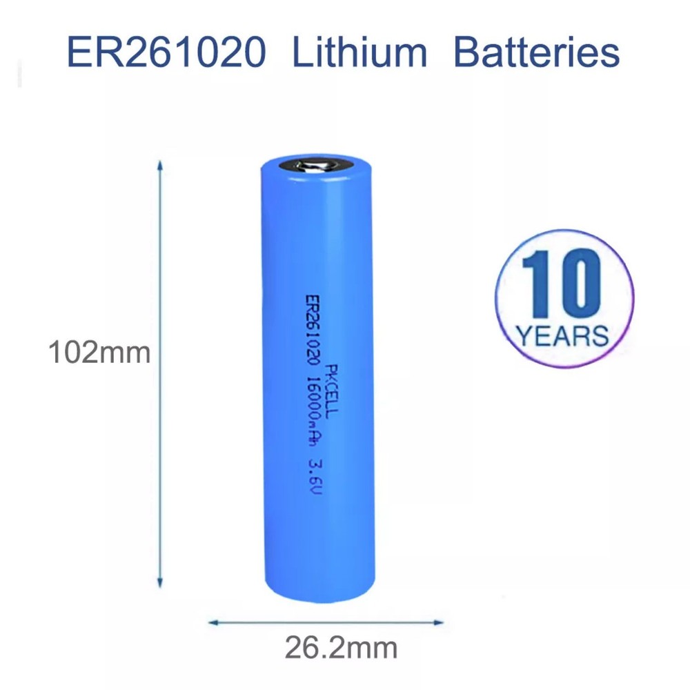 20 Pcs Double C High Drain ER261020 3.6V 16000mAh Li-SOCl2 Batteries