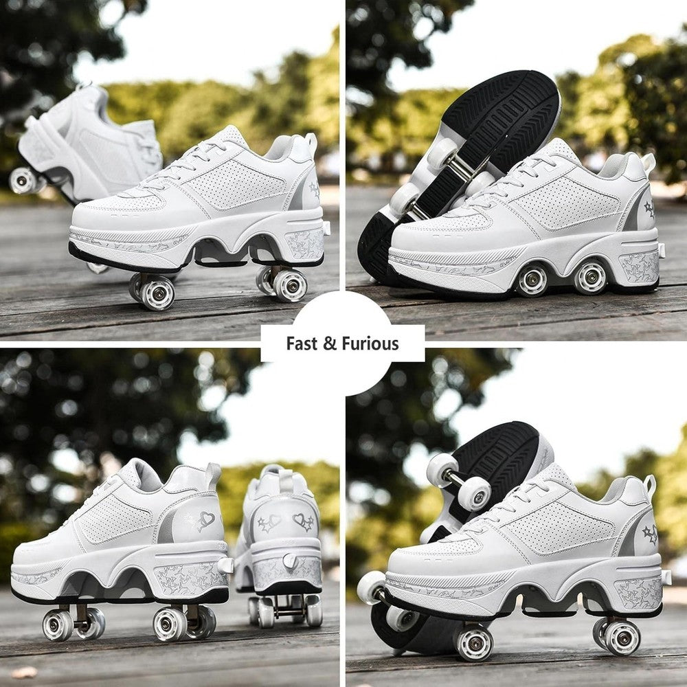 Roller Skate Shoes, Four Rounds Children's Roller Skates Shoes for Girls/Boys