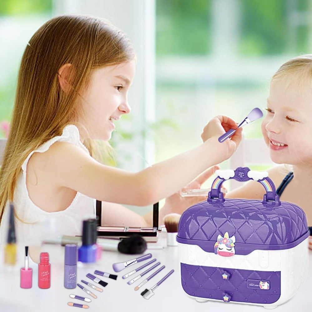 72 Pcs Kids Makeup Kit,Princess Games, Washable Makeup Kit ,Toys For Ages 3 -12
