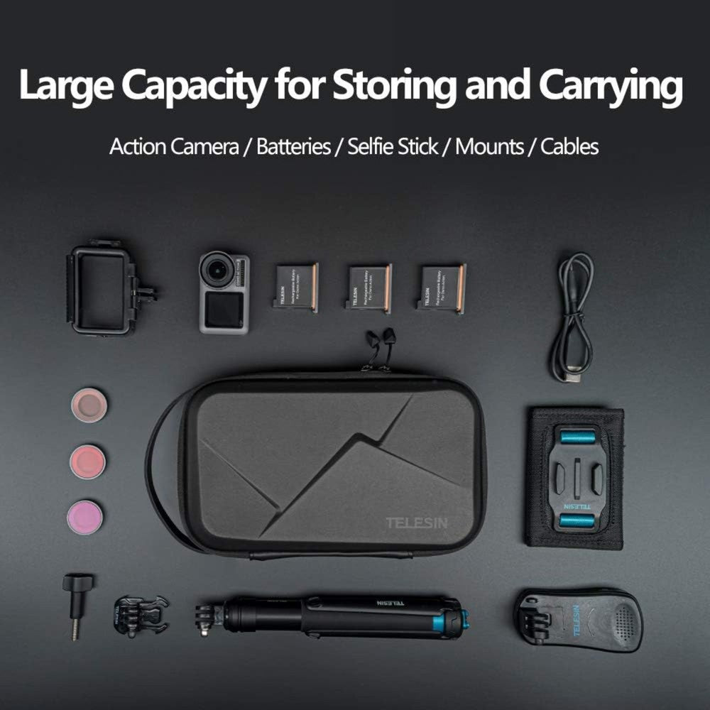 Waterproof Hard Carry Case for Go Pro Mission 1 PRO Hero 13 12 11 10 9 DJI