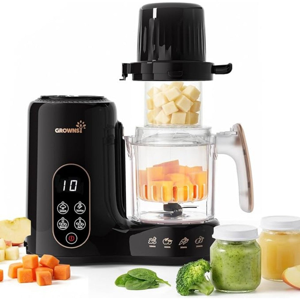 Baby Food Maker & Processor with Dual-Layer Steam Basket,Cream, 6+ Months