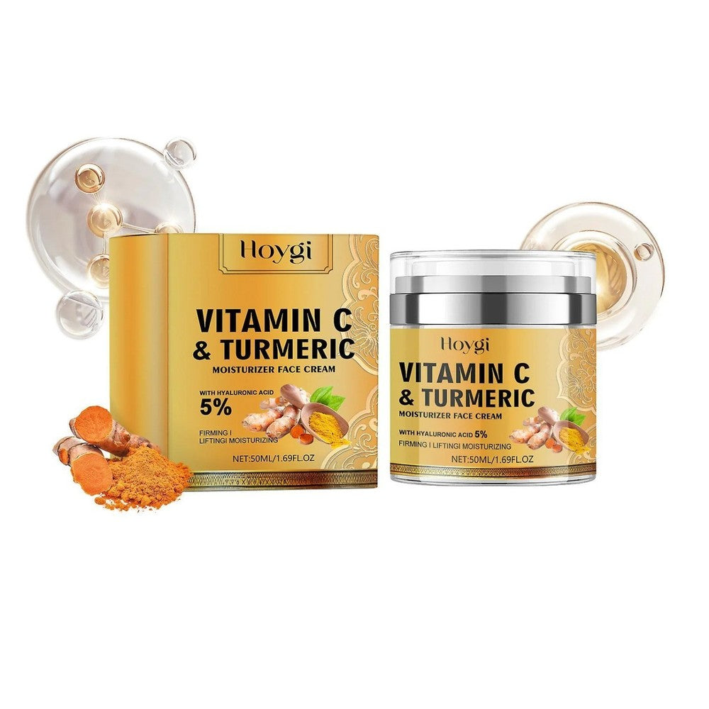 50ml Turmeric Vitamin C Face Cream Hyaluronic Acid Dark Spot Corrector Repair