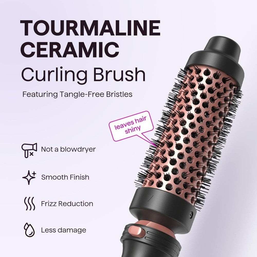 5 in 1 Multi Curling Wand Set with Thermal Brush and 4 Ceramic Curling Wand