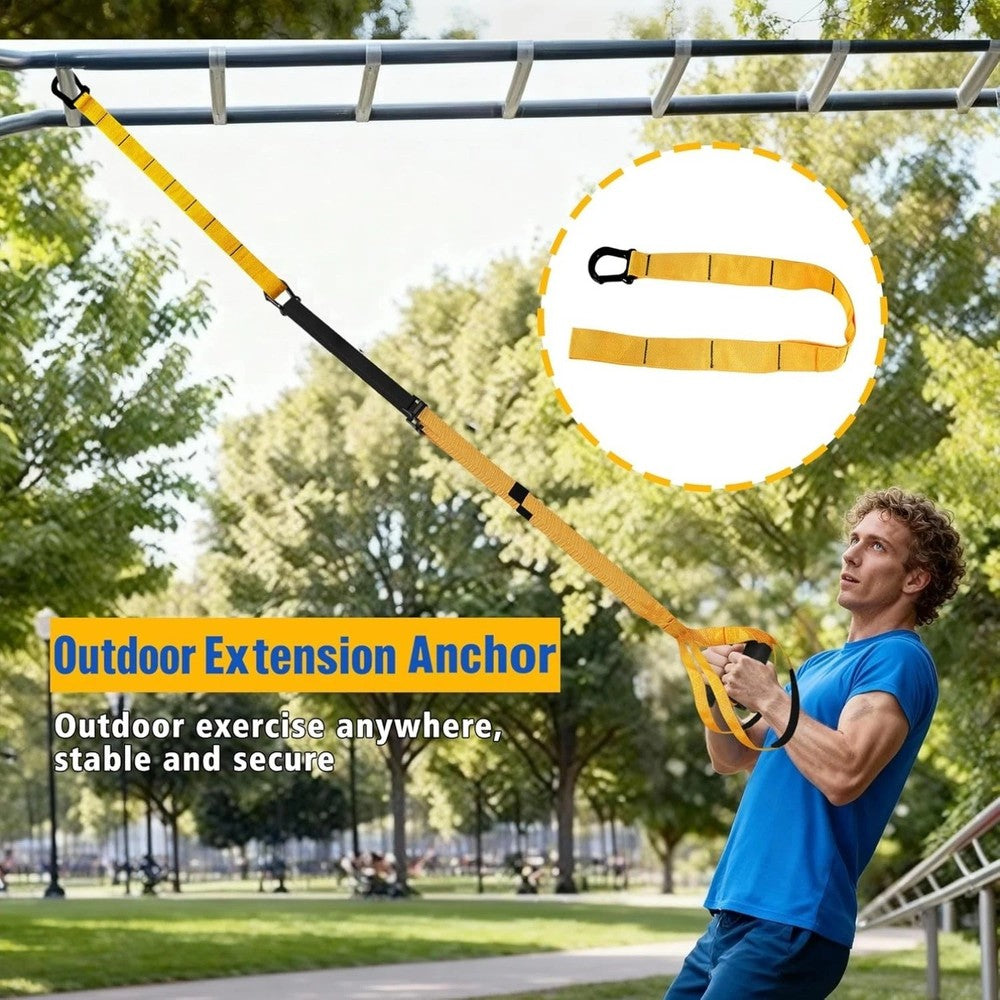 Home Resistance Training Kit Full Body Workout Straps W/ Handles Heavy Duty