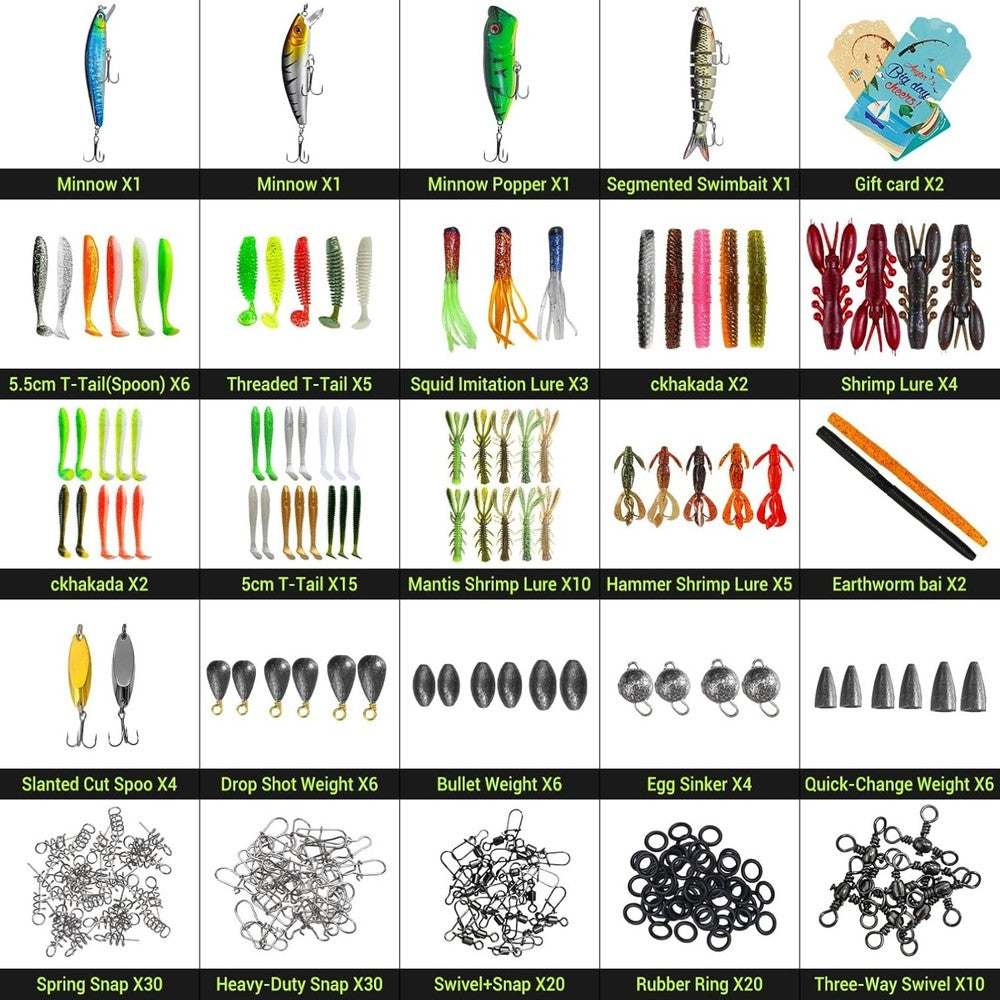 4 Layers Fishing Tackle Box, 605Pcs Fishing Gear Kit for Beginners, Adults