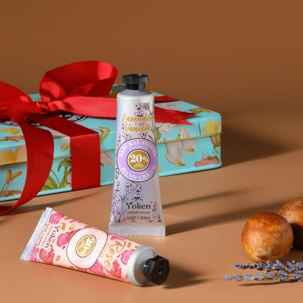 6 x 1OZ Shea Butter Hand Cream Gift Set,Instant Soothing Moisturizing Hand Cream