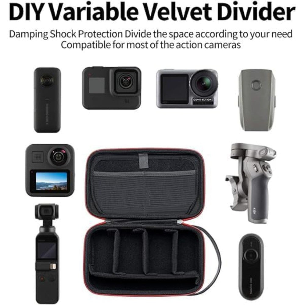Waterproof Hard Carry Case for Go Pro Mission 1 PRO Hero 13 12 11 10 9 DJI