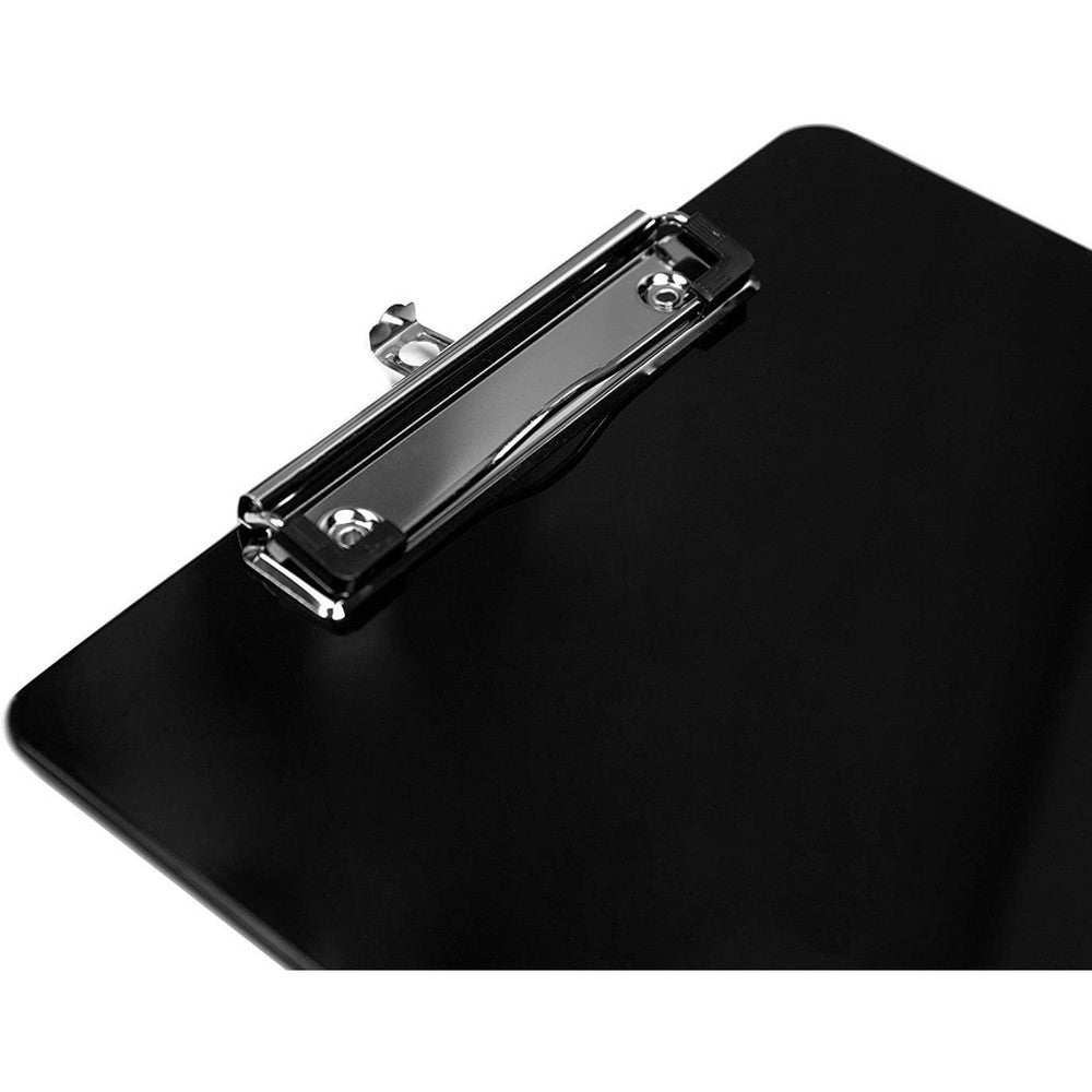 Set of 6 Black Plastic Clipboards-12.5x9 Inch Clipboard Holds 100 Sheets