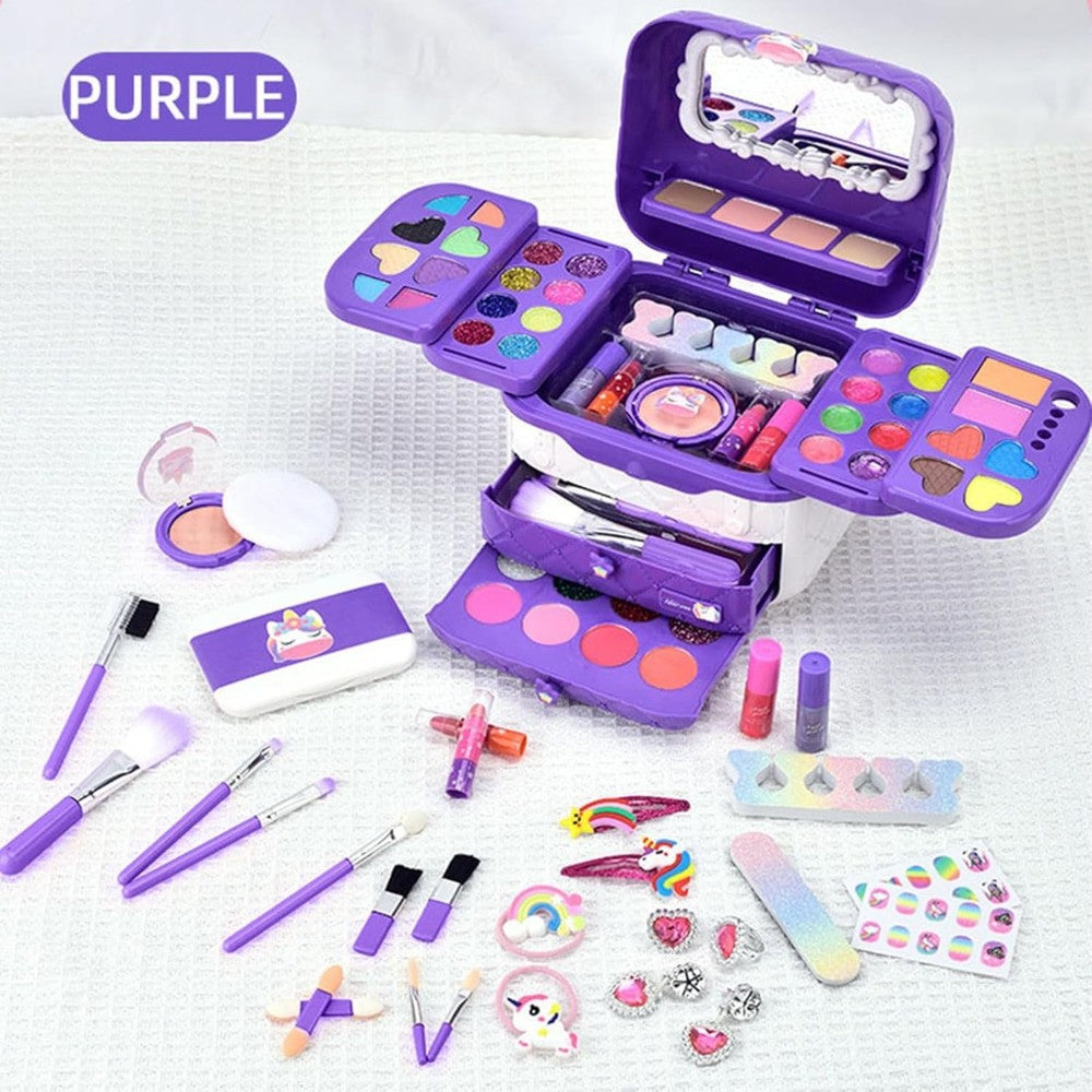 72 Pcs Kids Makeup Kit,Princess Games, Washable Makeup Kit ,Toys For Ages 3 -12