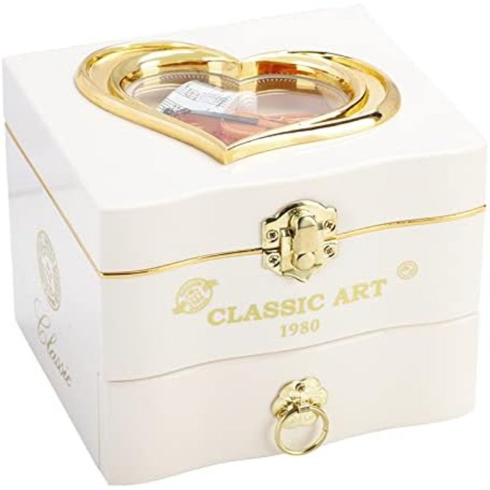 Musical jewelry box,Retro Music Box, Necklace Ring Storage Box with Mirror