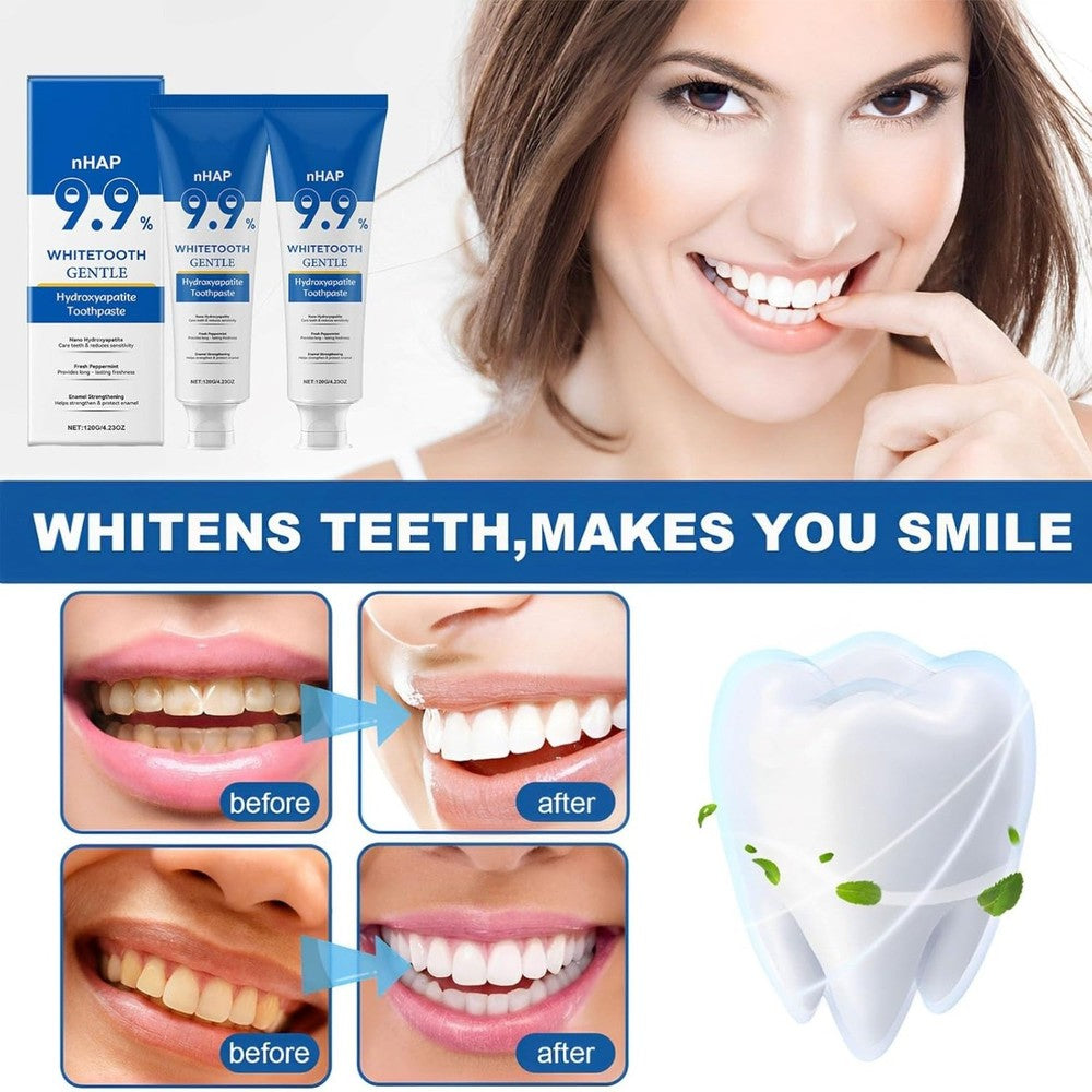 2 Pcs Hydroxyapatite Toothpaste, Hydroxyapatite Toothpaste Without Fluorine