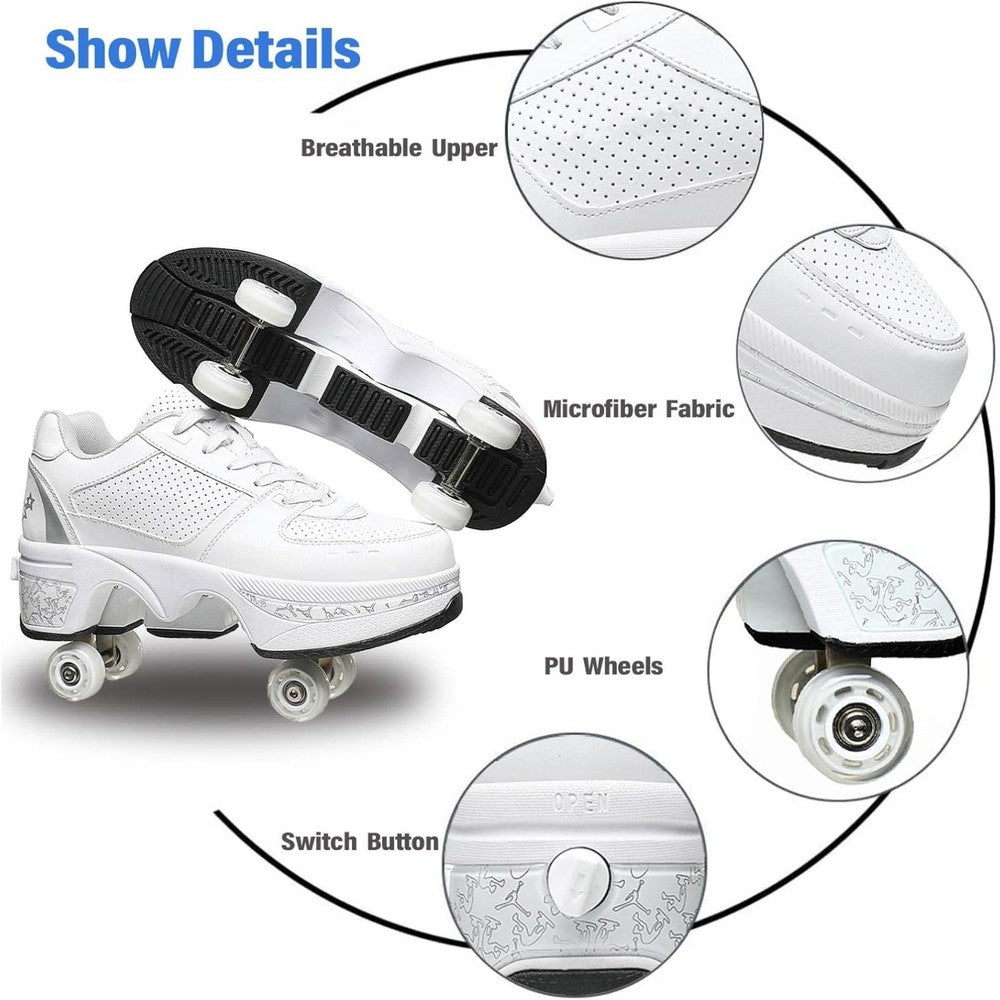 Roller Skate Shoes, Four Rounds Children's Roller Skates Shoes for Girls/Boys