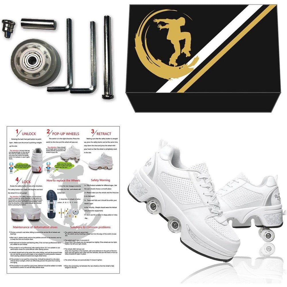 Roller Skate Shoes, Four Rounds Children's Roller Skates Shoes for Girls/Boys