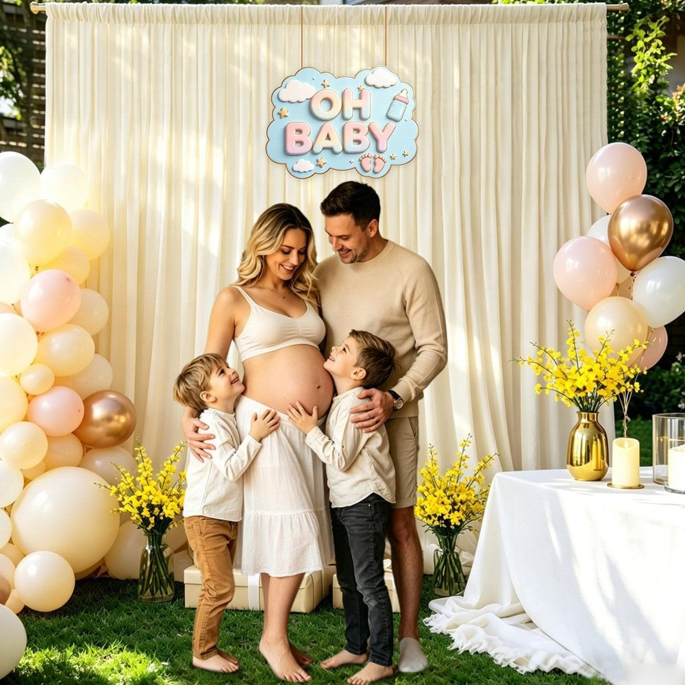 2-Pack 10x10ft Wrinkle-Free Ivory Backdrop Curtain Drapes, for Easy hanging