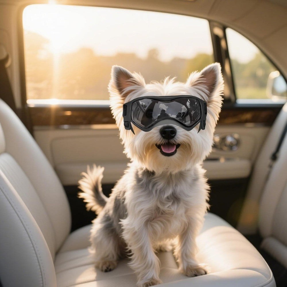 Dog Goggles Small Breeds, UV Protection Dog Glasses for Small Dogs, Adjustable
