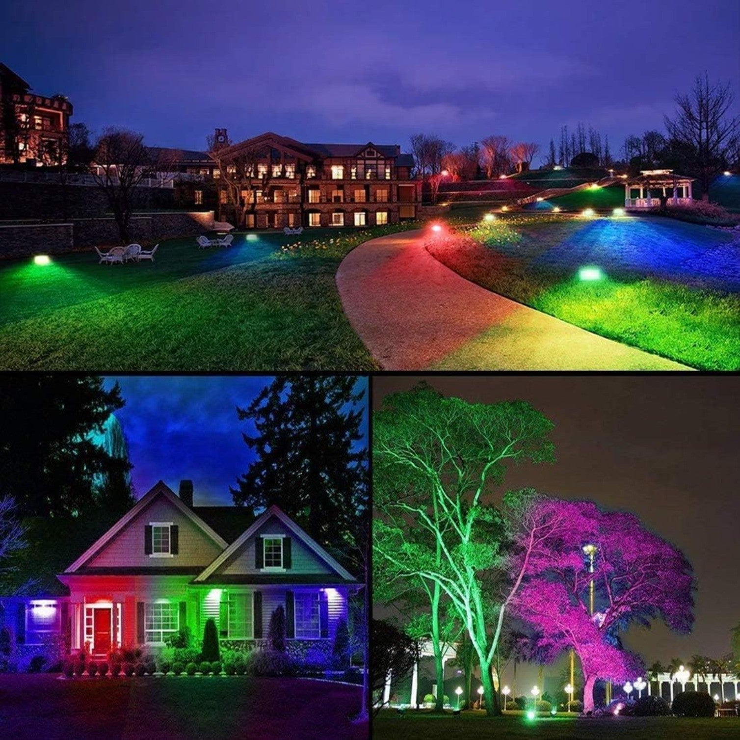 2 Pack Led Flood Light 30W,300W Equivalent 3000 LM Outdoor Color Changing Lights