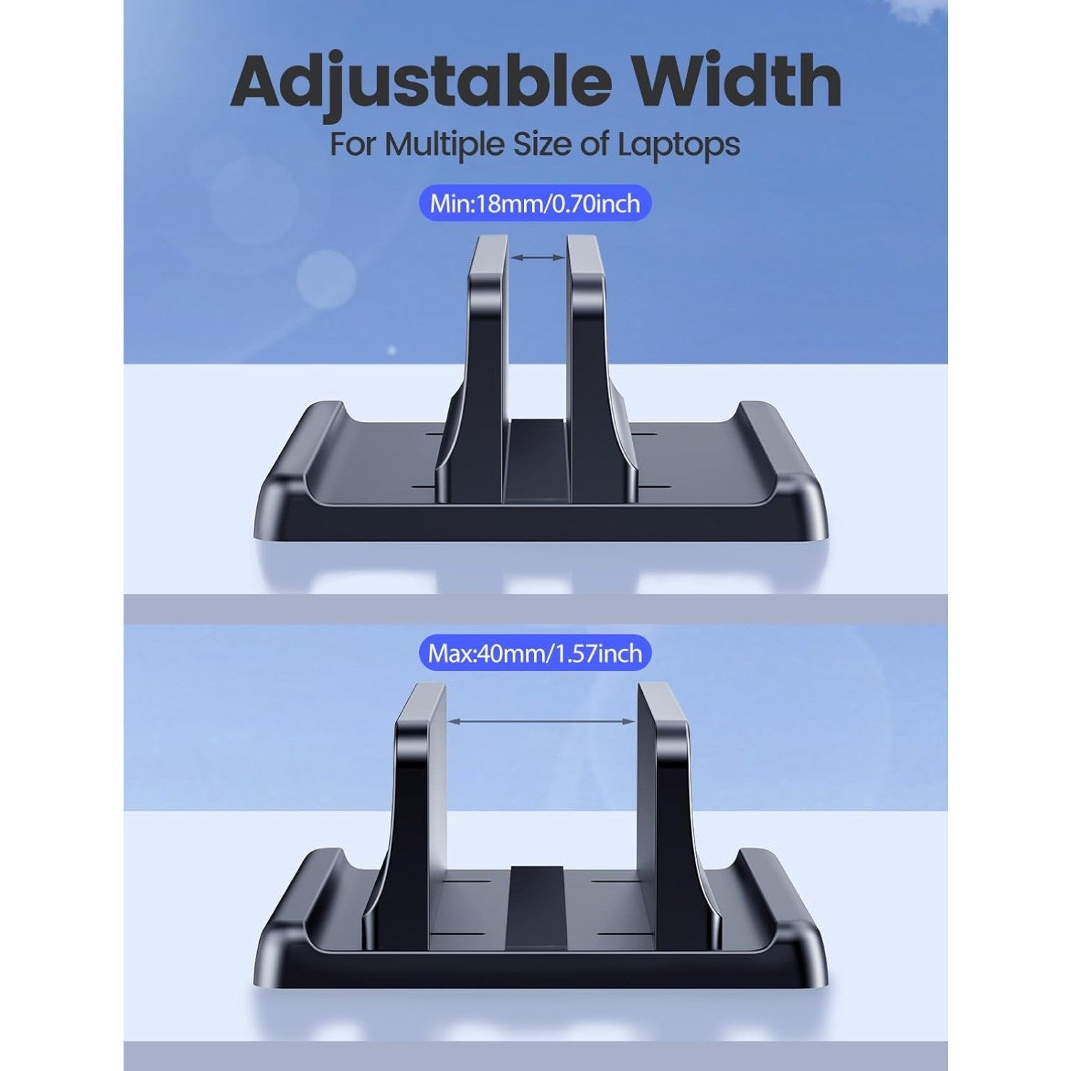 Vertical Laptop Stand Holder Adjustable Desktop for All MacBook Pro Air,Mac
