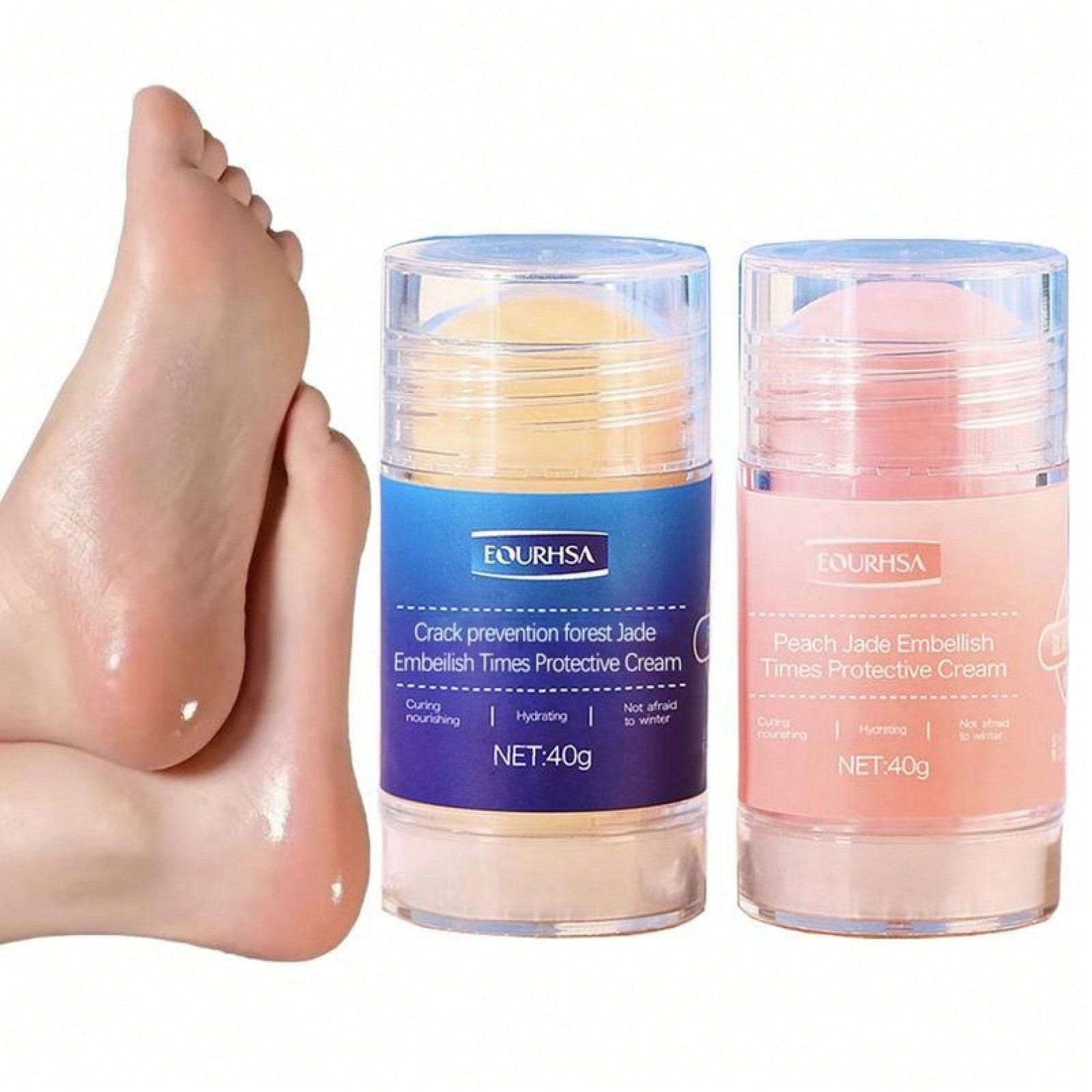 2 Pack Intensive Foot Cream with Shea Butter Moisturizing Smooth Anti Rough Sole