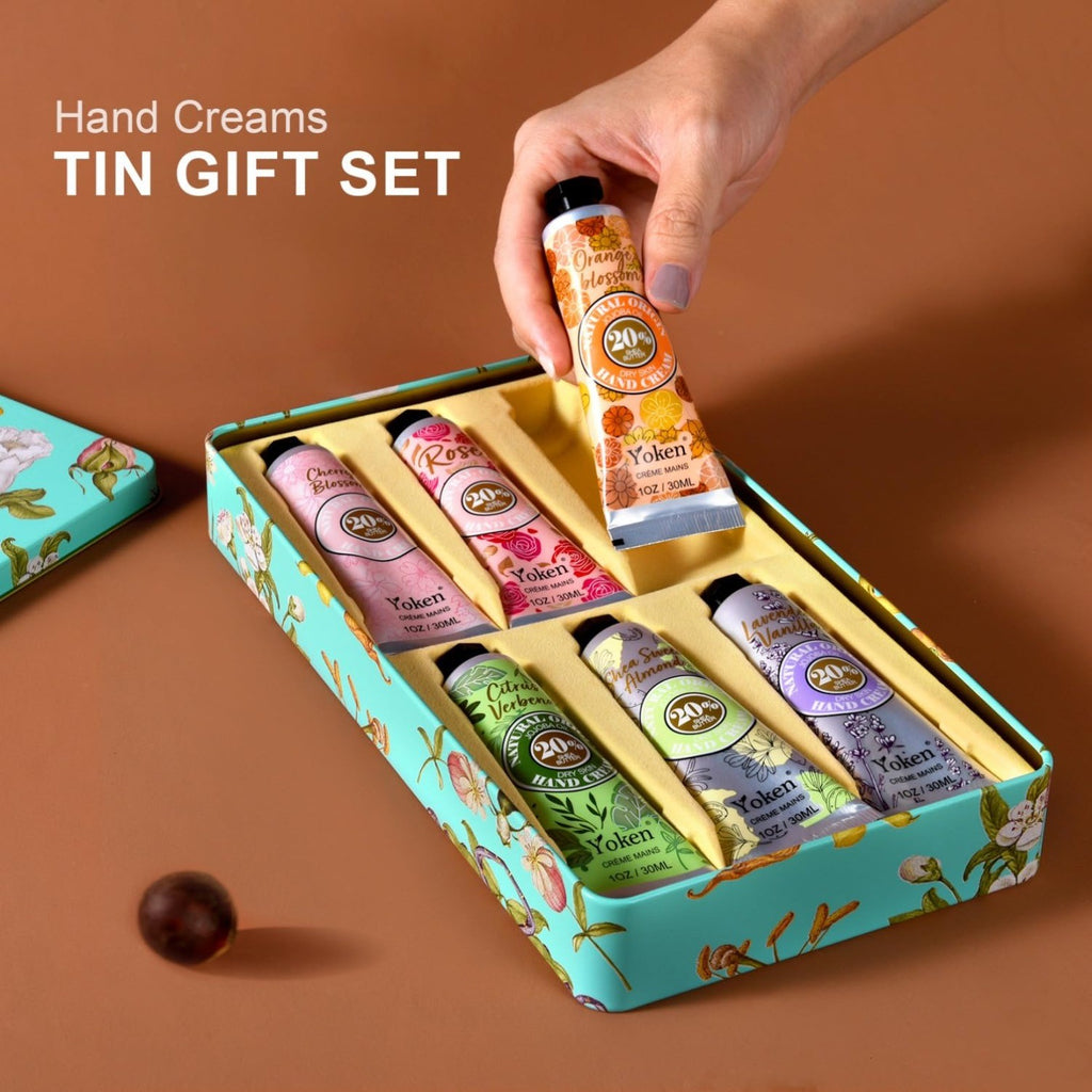 6 x 1OZ Shea Butter Hand Cream Gift Set,Instant Soothing Moisturizing Hand Cream