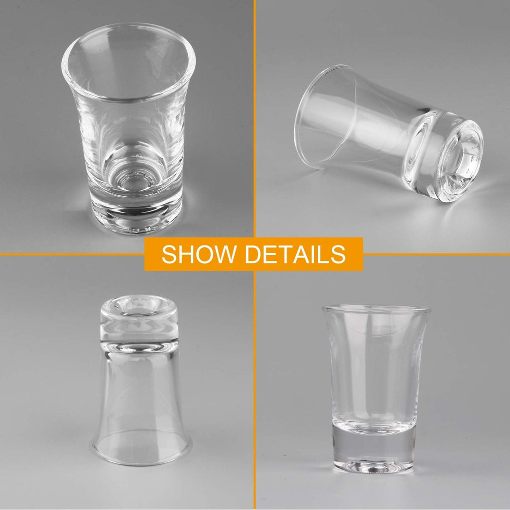 20 Pack 1.2 Ounce Heavy Base Shot Glass Set, Whisky Shot Glasses 1.2 oz
