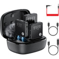 Wireless Lavalier Microphone for phones/DSLR Camera Camcorder, 2.4G Dual Channel